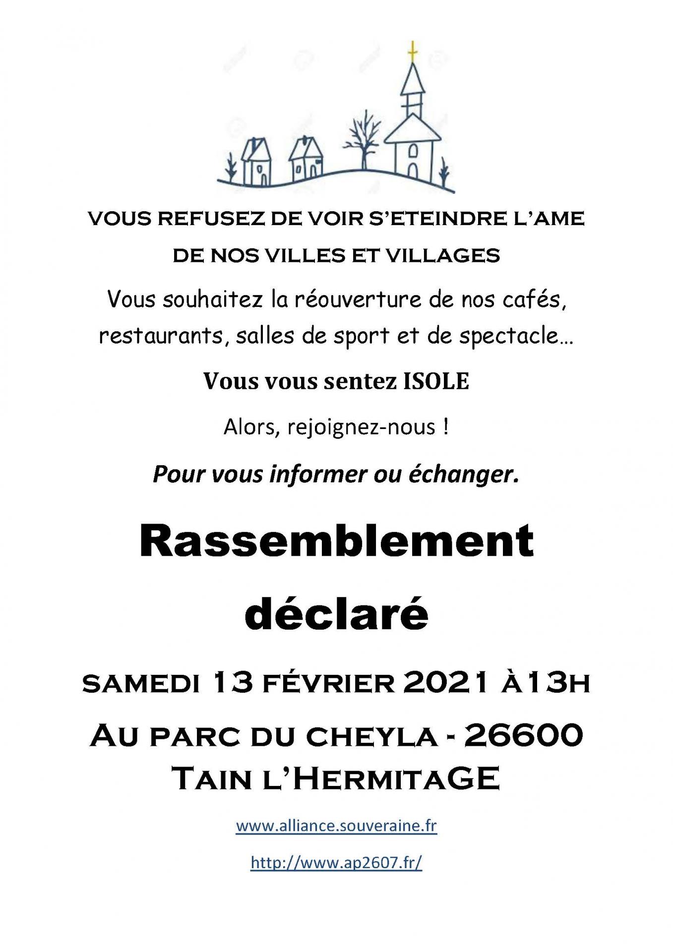 Rassemblement du 13 fév rier